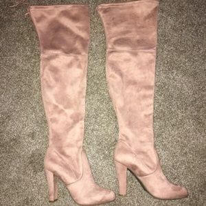 Knee High Rose/Blush Pink Boots